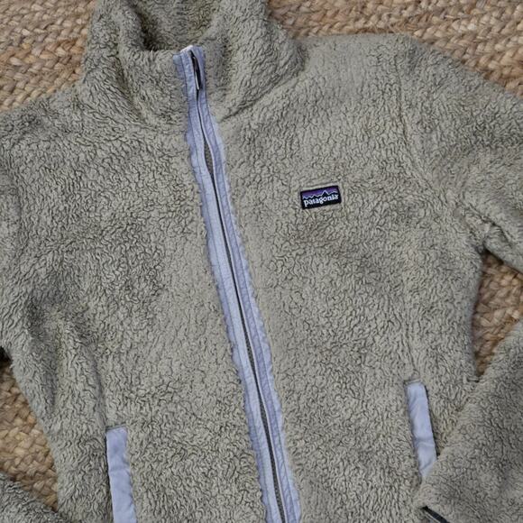 Patagonia‎ Fleece Full Zip Vintage Fuzzy Greenish Gray Jacket Womens Size XS - Picture 3 of 6